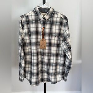 Weatherproof Black & White Plaid Button-Down Shirt